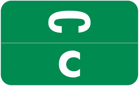 Smead Alphabetic Labels - Alpha-Z ACCS Series (Sheet) C- Dk. Green