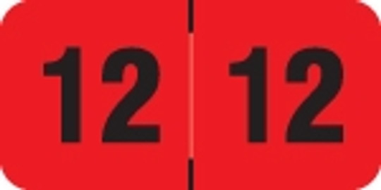 Smead Compatible Yearband Label - ETYJ Series (Rolls) - 2012; 3/4" H x 1-1/2" W