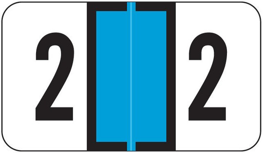 Safeguard Numeric Label - SGNM Series (Rolls) - 2 - Lt. Blue
