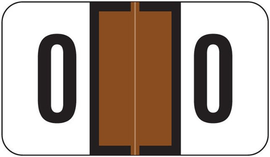 Safeguard Numeric Label - SGNM Series (Rolls) - 0 - Brown