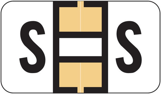 SafeGuard Alphabetic Labels - 514 Series (Rolls) S- Tan