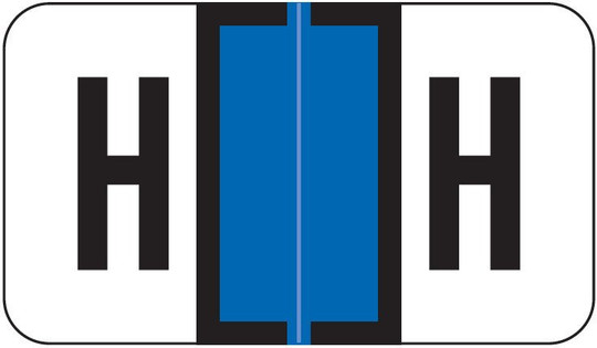 SafeGuard Alphabetic Labels - 514 Series (Rolls) H- Dk. Blue