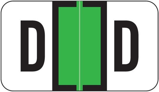 SafeGuard Alphabetic Labels - 514 Series (Rolls) D- Lt. Green