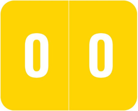 Smead Numeric Label - DCCRN Series (Rolls) - 0 - Yellow