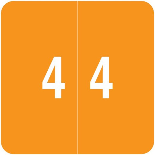 Smead Numeric Label - DCC Series (Rolls) - 4 - Orange