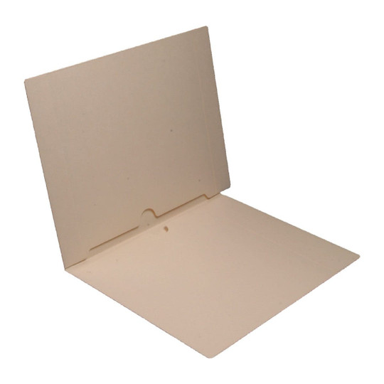 Full Pocket Front and Back End Tab Folder - 11 pt. Manila - Letter Size - Reinforced End Tab - 50/Box