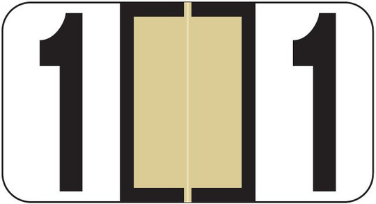 Reynolds and Reynolds Numeric Label (Rolls) - 1 - Tan