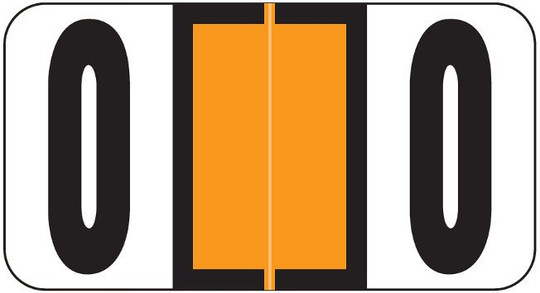 Reynolds and Reynolds Numeric Label (Rolls) - 0 - Orange