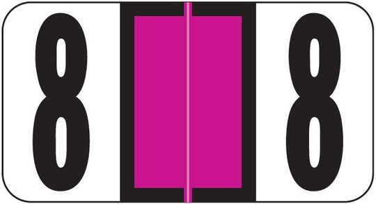 Reynolds and Reynolds Numeric Label (Rolls) - 8 - Purple