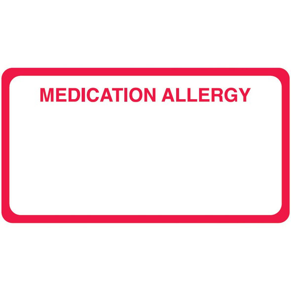 Medication Allergy Label