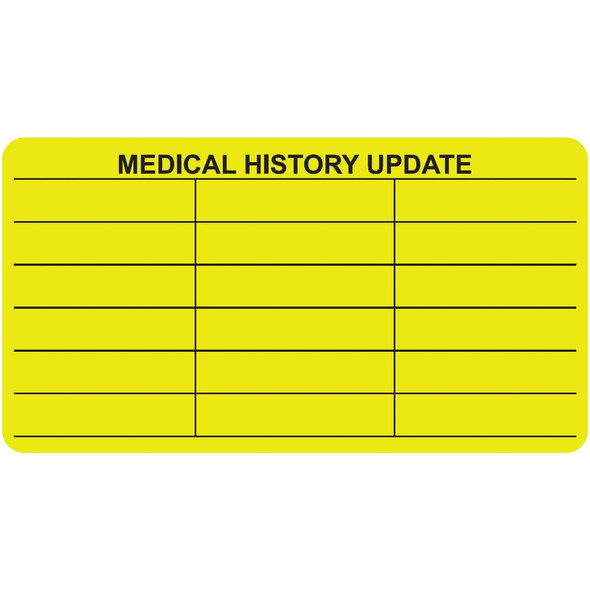 Medical History Update Label