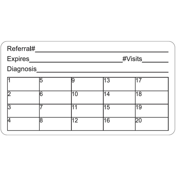 "Referral" Label - Black/White - 3 1/4" x 1 3/4" - Box of 250