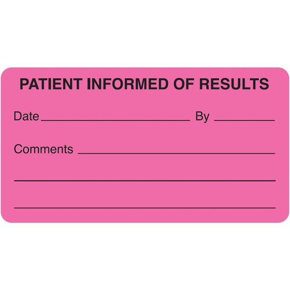 Patient Informed Of Results Label