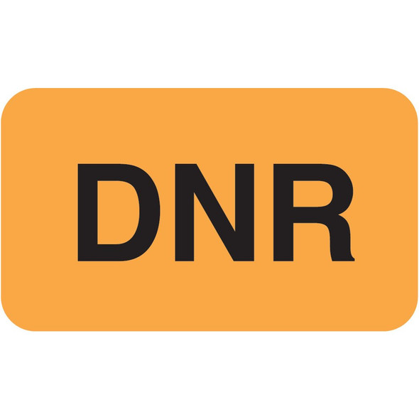 "DNR" Label - Fl. Orange - 1-1/2" x 7/8" - 250 Labels/Box