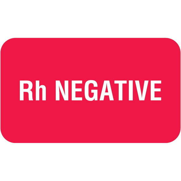 RH Negative Label