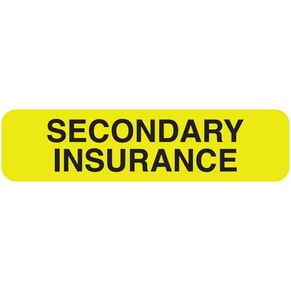 Secondary Insurance Label