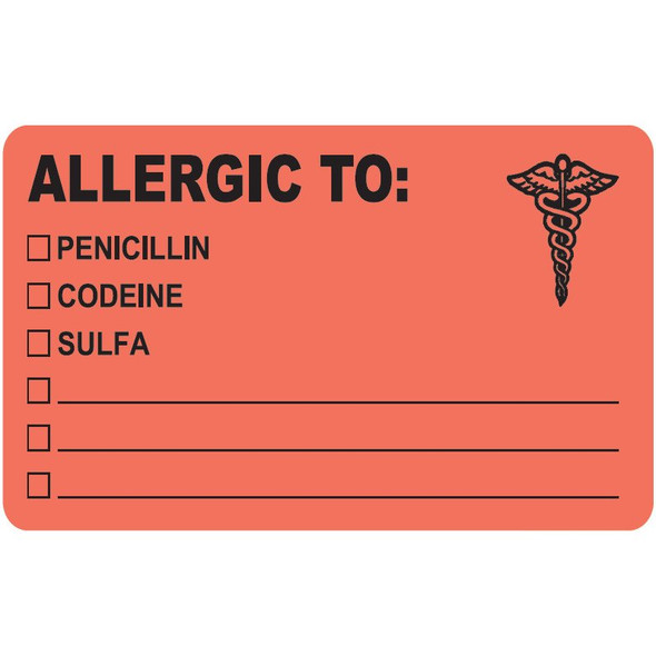 Allergic To: Label