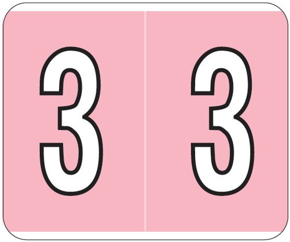 Kardex Numeric Label - PSF-138 Series (Rolls) - 3 - Pink