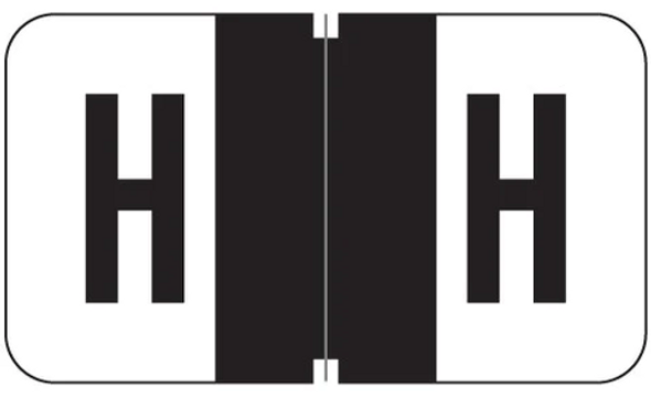 JETER Alphabetic Labels - 5800 Series (Sheets for Binder; 240 Labels Total) H- Black