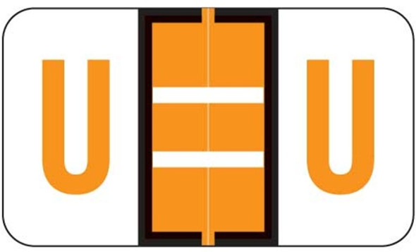 JETER Alphabetic Label - 5100 Series (Rolls) U - Lt. Orange