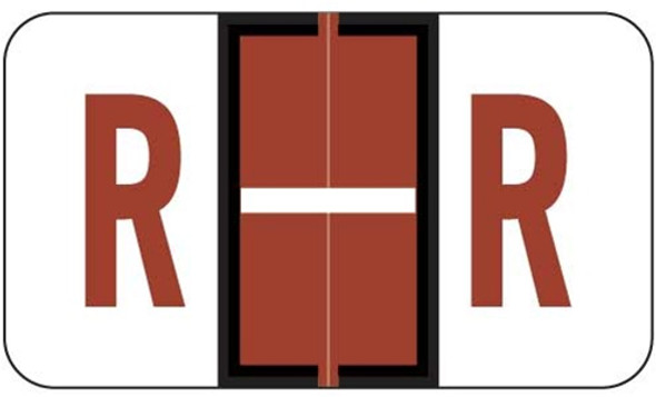 JETER Alphabetic Label - 5100 Series (Rolls) R - Brown