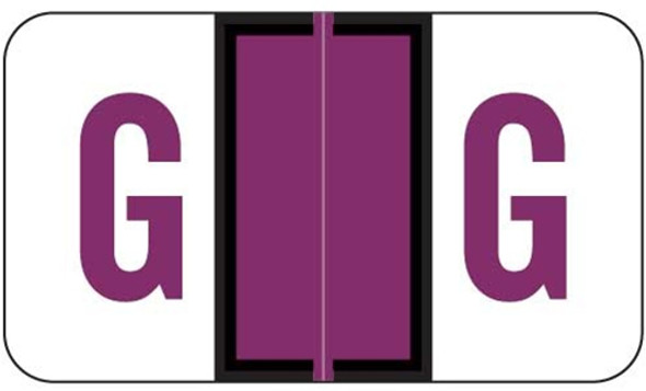 JETER Alphabetic Label - 5100 Series (Rolls) G - Purple