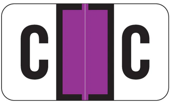 JETER Alphabetic Labels - 5800 Series (Sheets for Binder) C- Purple