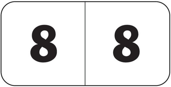 JETER Numeric Label - 4500 Series (Rolls) - 8 - Black/White