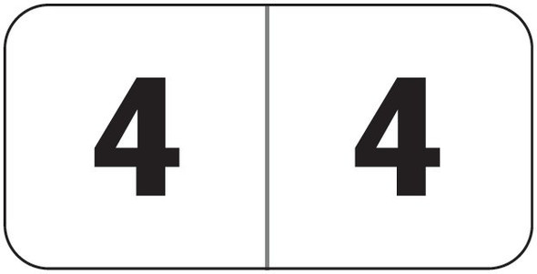 JETER Numeric Label - 4500 Series (Rolls) - 4 - Black/White