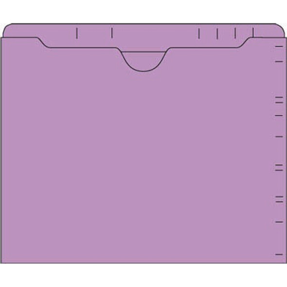 Lateral Drawer File Jackets - Lavender - 9-1/2" H x 11-3/4" W - Double Ply Top Tab - 100/Box