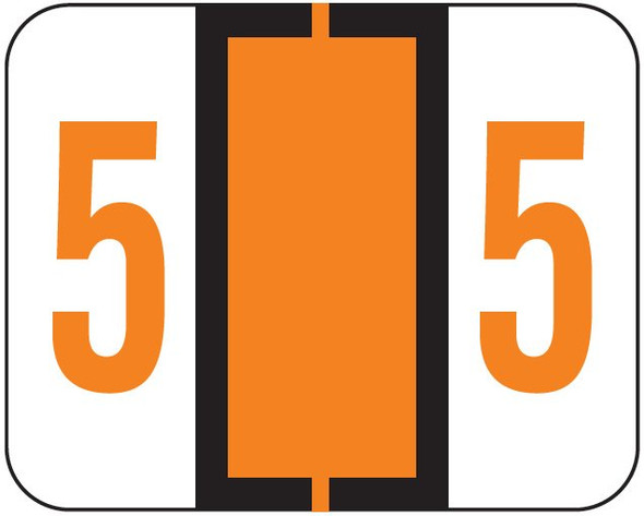 File Doctor Numeric Label - FDNV Series (Rolls) - 5 - Orange