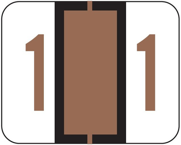 File Doctor Numeric Label - FDNV Series (Rolls) - 1 - Brown