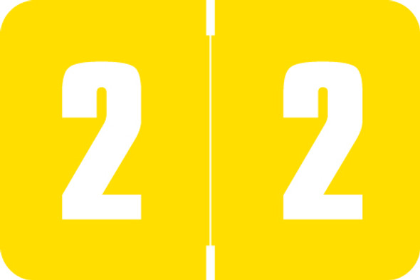 Digi Color Numeric Label - DXNM Series (Rolls) - 2 - Yellow