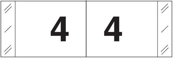 Tabbies Numeric Label - 11830 Series (Rolls) - 4 - Black/White