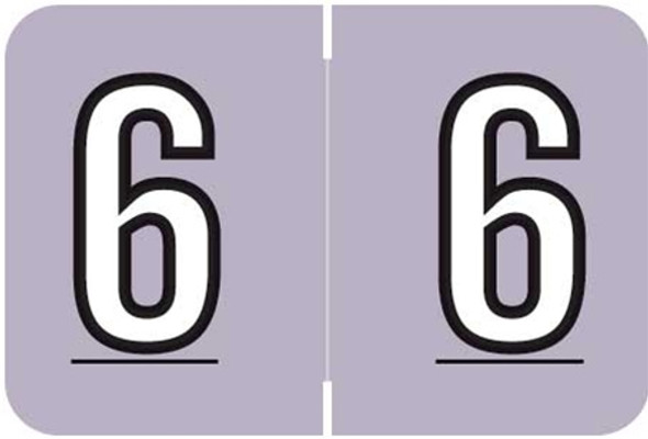 Barkley Systems Numeric Label - FNBKM Series (Rolls) - 6 - Lavender