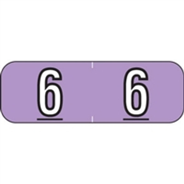 Barkley Systems Numeric Label - FNBAM Series (Rolls) - 6 - Lavender