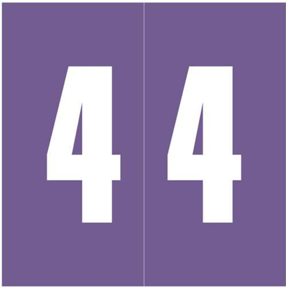 Ames Numeric Labels - L-A-00178RLP Series (Rolls) - 4 - Purple