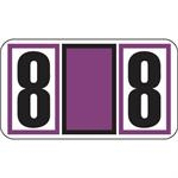 JETER Numeric Label - 7700 Series (Rolls) - 8 - Purple