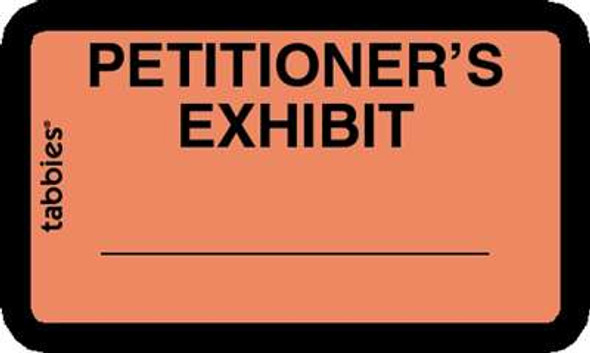 Petitioner Exhibit Orange 252 Labels/Pk