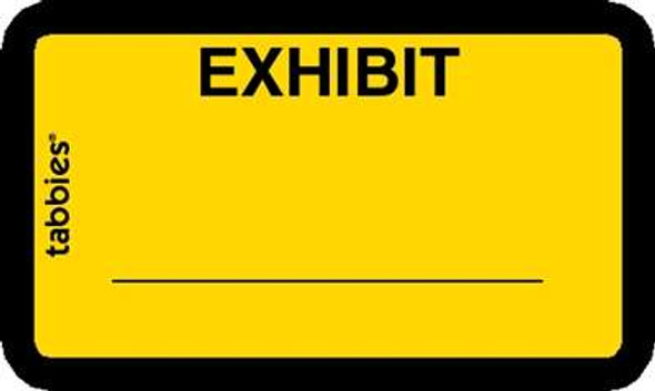 Exhibit' Label Yellow 252 Labels/Pkg