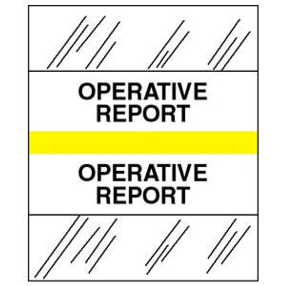 Tabbies 54535 - Patient Chart Index Tabs/Labels - Yellow - "Operative Report" - 100/Pack