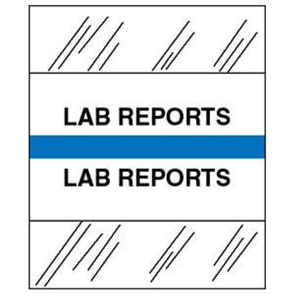 Patient Chart Index Tabs/Labels - "Lab Reports" - Lt. Blue  - 100/Pack