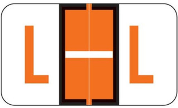 JETER Alphabetic Labels - 5100 Series (Sheets) - L - Orange