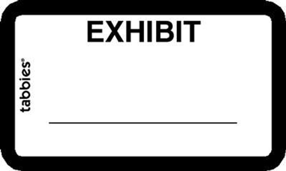 Exhibit' Label White 252 Labels/Pkg