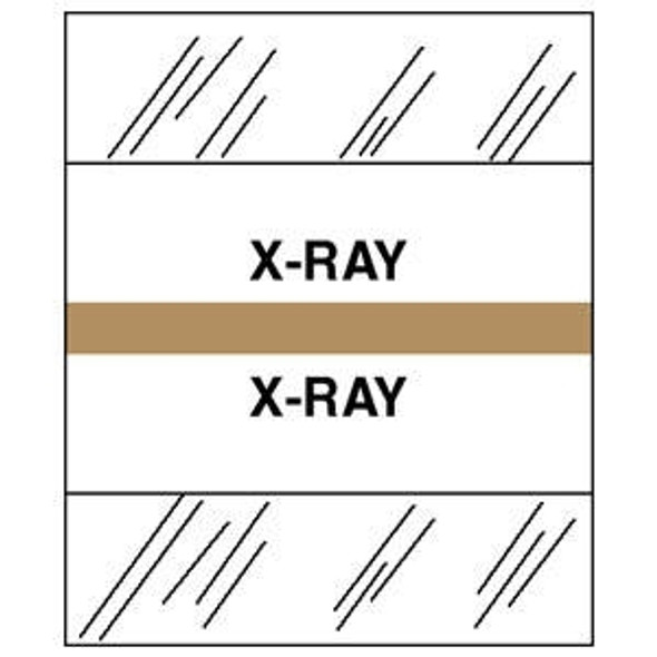 Tabbies Patient Chart Index Tabs -  "X-Ray" - Tan - 1-1/4" Tabs - 100/Package