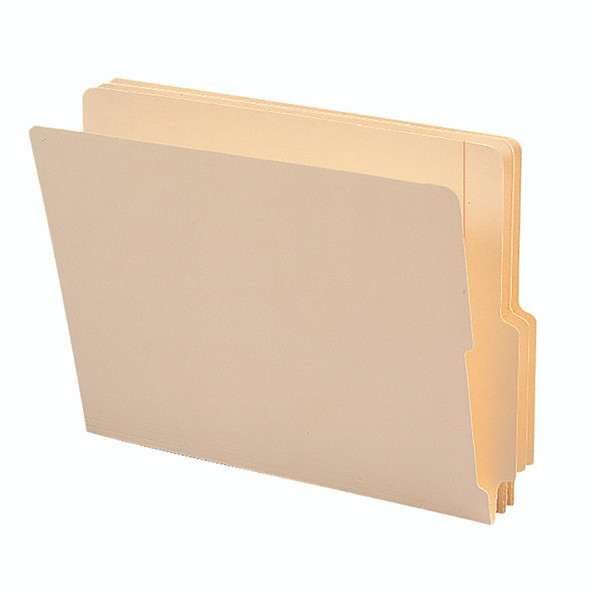 Smead End Tab File Folder, Shelf-Master Reinforced 4" High Tab 1-1/8" Up from Bottom, Letter Size, Manila, 100 per Box (24179)