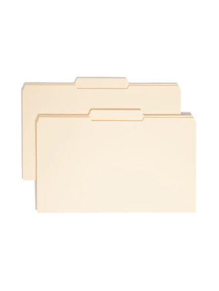 Smead 15336  Top Tab LEGAL Size File Folder, Reinforced 1/3-Cut Tab Center Position ONLY - Manila, 100 Per Box - In stock at FilingSupplies.com