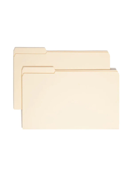 Smead 15335  Top Tab Legal Size File Folder, Reinforced 1/3-Cut Tab Left Position ONLY - Manila, 100 Per Box - Only at FilingSupplies.com