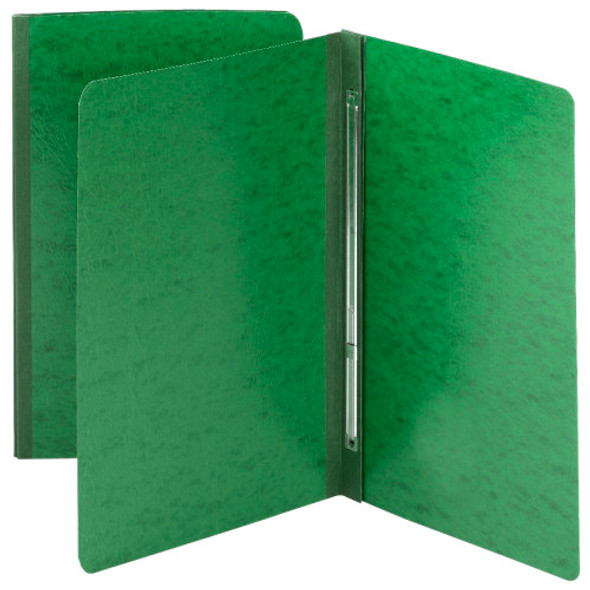 Smead Pressboard Report Cover, Metal Prong with Compressor, Side Fastener, 350 Sheets/3" Capacity, Letter Size, Green, 25 per Box (81451)