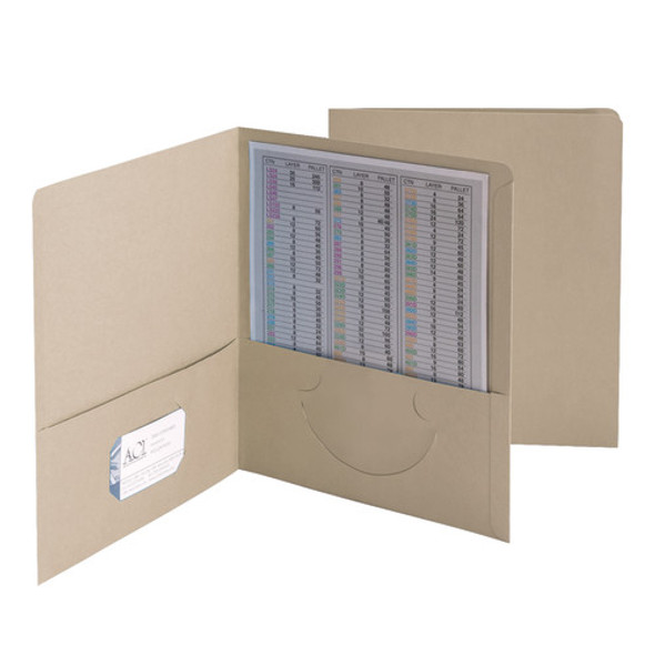 Smead Two-Pocket Heavyweight Folder, Up to 100 Sheets, Letter Size, Gray, 25 per Box (87856)